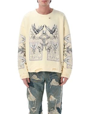 Who Decides War Distressed Ascension Sweatshirt - Natural