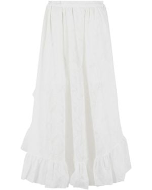 Zimmermann 'Daylight' Long Skirt - White