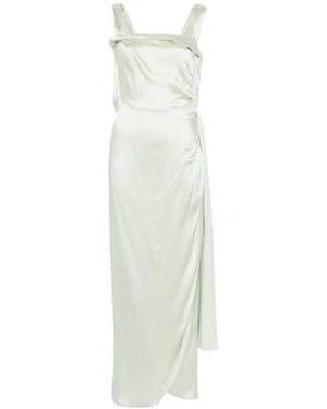 Maison Margiela Drapiertes Maxikleid aus Satin - Weiß