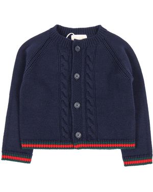 Gucci B L/s Vest Wo Effen St W/ - Blauw