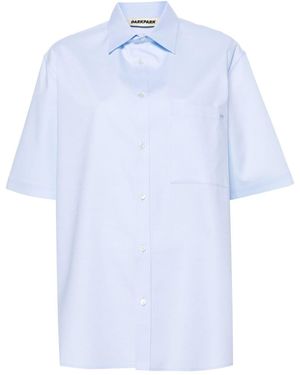 DARKPARK Straight-Point Collar Cotton Shirt - White