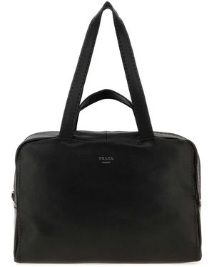 Prada Lambskin Leather Handbag For - Black