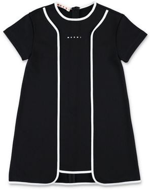 Marni Mini Cotton A-Line Dress For Girls - Black