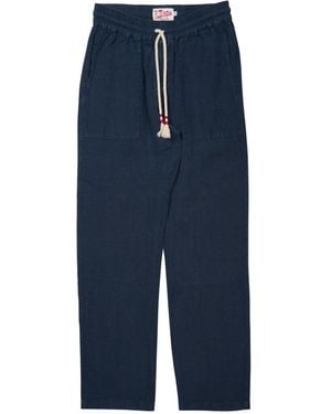 MC2 Saint Barth Linen Pants Made - Blue