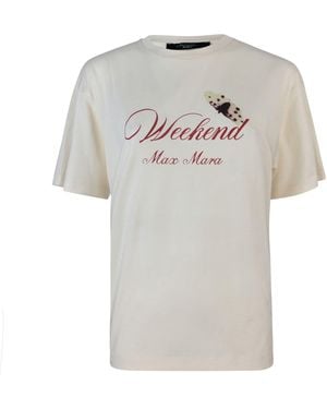 Weekend by Maxmara Maglietta Radura Con Logo - Bianco