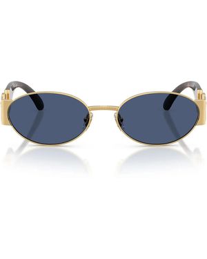 Versace Sonnenbrille Ve2299 100280 Gold/Dunkelblau Herren