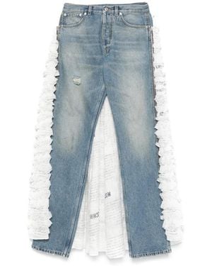 Moschino Jeans With Ruffles - Blue