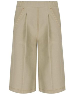 Max Mara Texas Sabbia Denim Effect Bermuda Shorts - Natural
