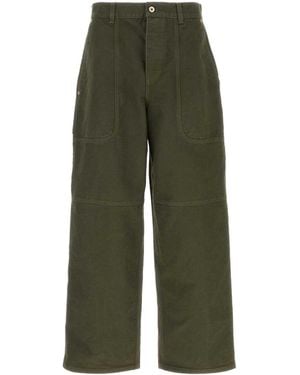 Loewe Khaki Cotton Cargo Pant - Green