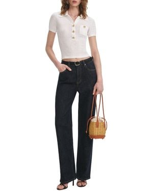 Self-Portrait Openwork Knit Top - Multicolor