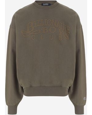 Billionaire Miljardair Katoenen Sweatshirt Met Logo-applicatie - Grijs