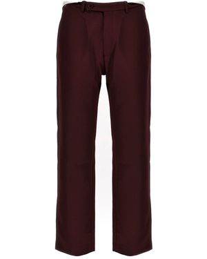Martine Rose 'opgerolde Tailleband Op Maat Gemaakte' Broek - Rood