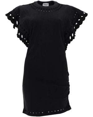 Isabel Marant Erisa Ruffled Floral-Print Organic Cotton Cami - Black