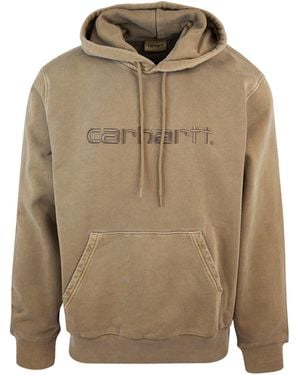 Carhartt FELPA mit Kapuzeduster Holz - Natur