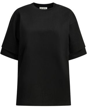 Alaïa Crew Neck T Shirt - Black