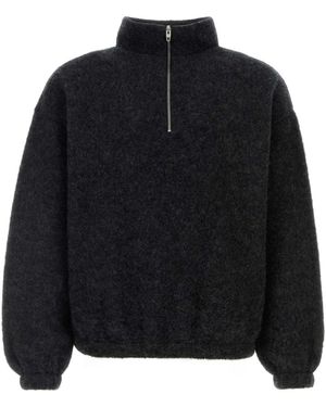 Jil Sander Slate Wool-Blend Sweatshirt For - Black