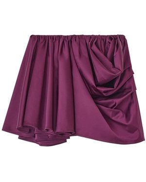 Ganni Bordeaux Acetate Blend Skirt - Purple