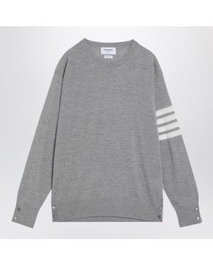 Thom Browne Light Merino Wool Jumper - Grey