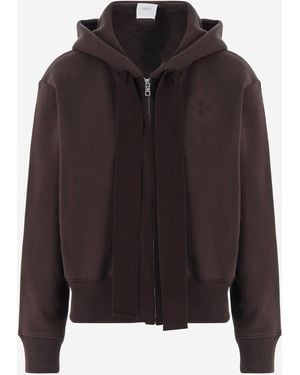 Patou Katoenen Sweatshirt Met Capuchon En Ritssluiting - Zwart