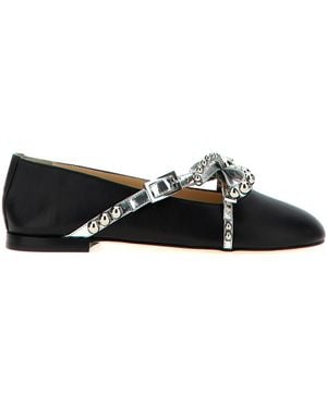 Mach & Mach 'Crystal Studs' Ballet Flats - Noir
