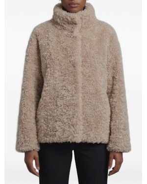 Herno Faux Fur Short Coat - Brown
