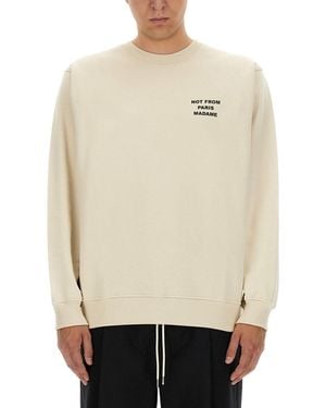 Drole de Monsieur Slogan Sweatshirt - Natural