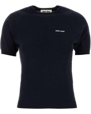Miu Miu Midnight Wool Jumper - Black