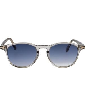 Tom Ford Round Sunglasses Ft1302 20 W - Blue