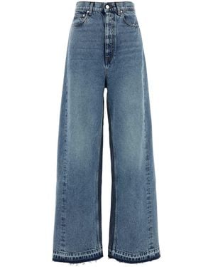 Stella McCartney Two-Tone Wash Slouchy Straight Leg Jeans - Blue