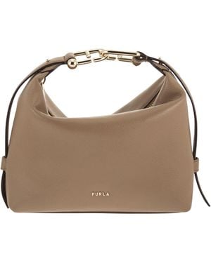 Furla Tonie Mini Leather Bag - Brown