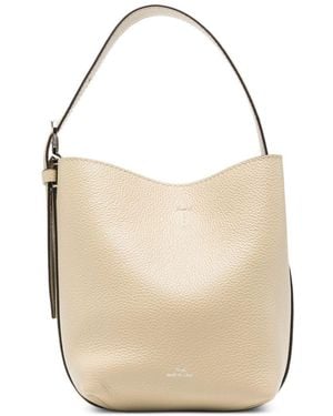 TOTEME Belted Petite Leather Tote - White