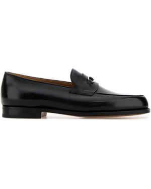 John Lobb Leather Loafers - Black