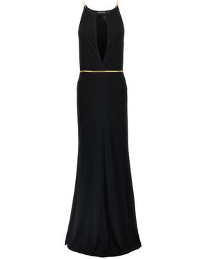 Tom Ford Lange Kettingjurk - Zwart