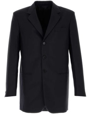 Jil Sander Midnight Wool-Blend Blazer With Mohair Lining - Black