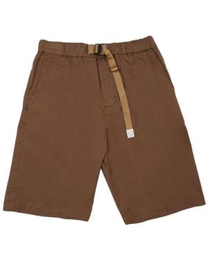 White Sand Summer Mini Shorts - Brown