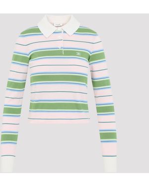 Celine Cotton Polo Sweater - Green