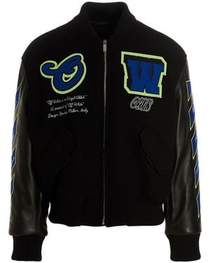 Off-White c/o Virgil Abloh Vars Hammer' Bomber Jacket - Schwarz
