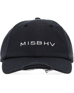 MISBHV London Black Cotton Baseball Cap - Zwart