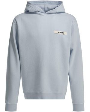Jacquemus Gros Grain Sweatshirts Light Blue - Grey