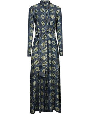 OBIDI Printed Silk Dress - Grey