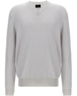 Brioni Pullover Mit V-Ausschnitt - Grau