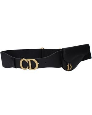 Dior Cinture Saddle Donna Pelle Nero - Black
