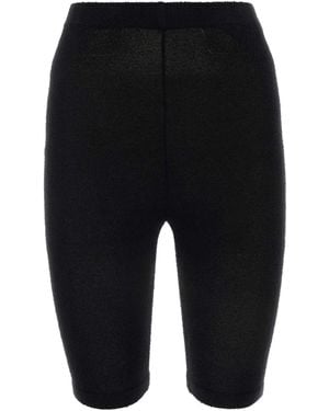 Balenciaga Stretch Terry Fabric Leggings - Black