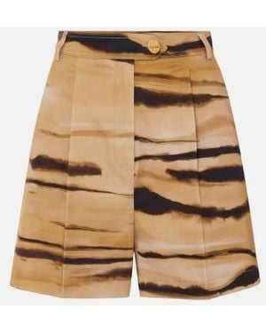 Elisabetta Franchi Drill Shorts - Natural