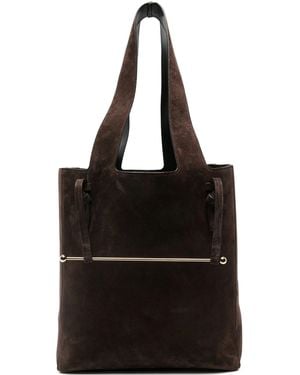 Strathberry Melody fourre-tout en daim chocolat - Noir