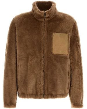 SANTORO Reversible Shearling Jacket - Brown