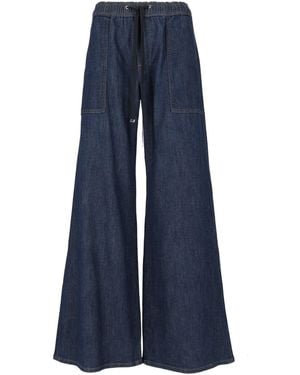 7 For All Mankind Halona Utility Pull On Wide-Leg Jeans - Blue