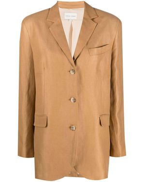 Loulou de Saison Single-Breasted Long-Sleeved Blazer - Natural