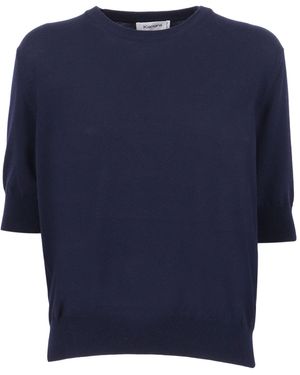 Kangra Cashmere Girocollo .Corta Rasato Regular Fit - Blue