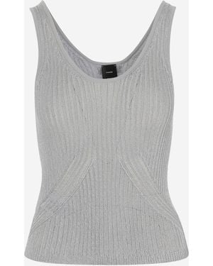 Pinko Roze Viscose Tanktop - Grijs